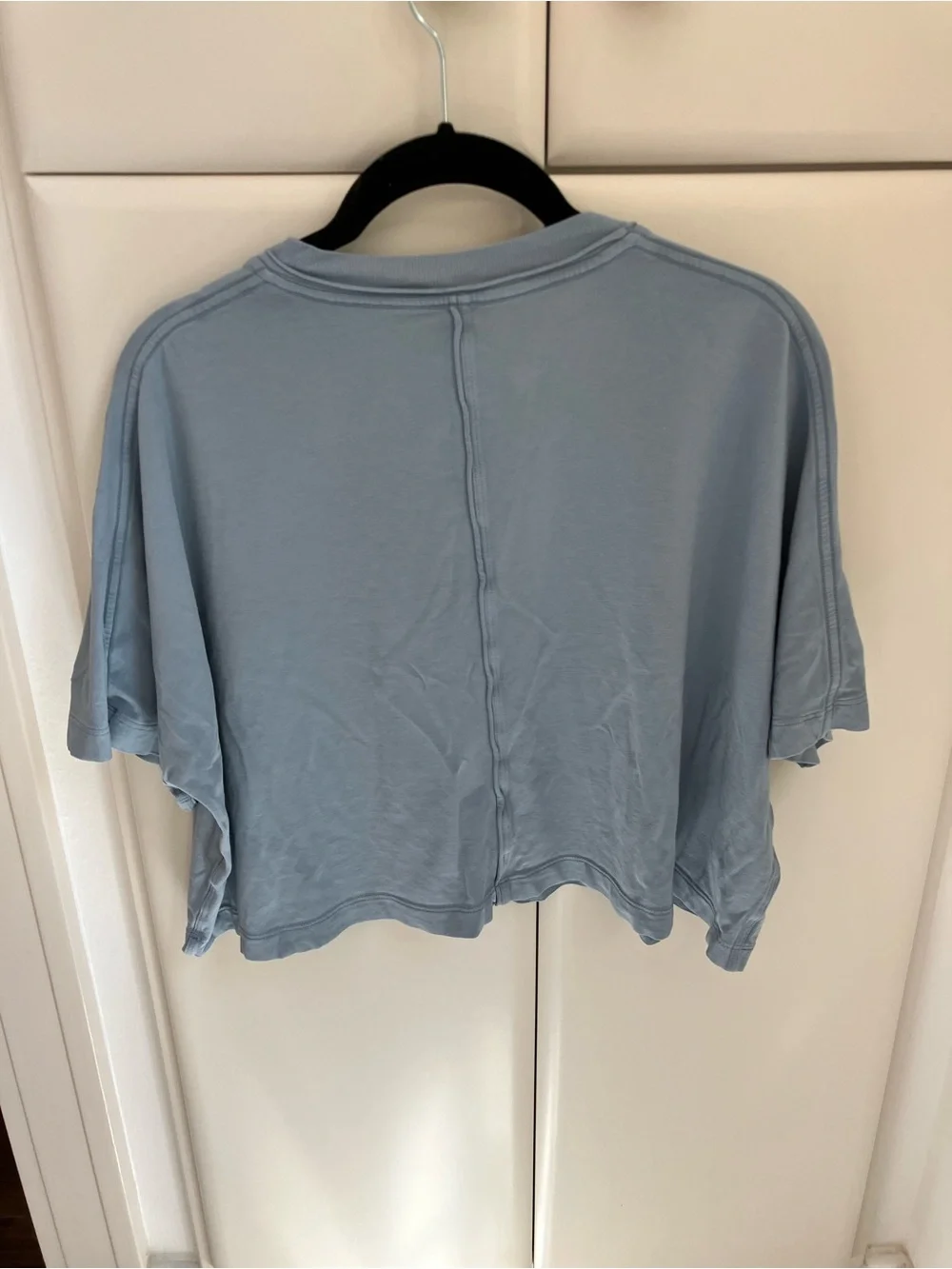 Lululemon Everyday Scoop Neck Pocket Crop Top - Blue